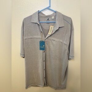 Caribbean Gray Men's Casual Button Down Shirt